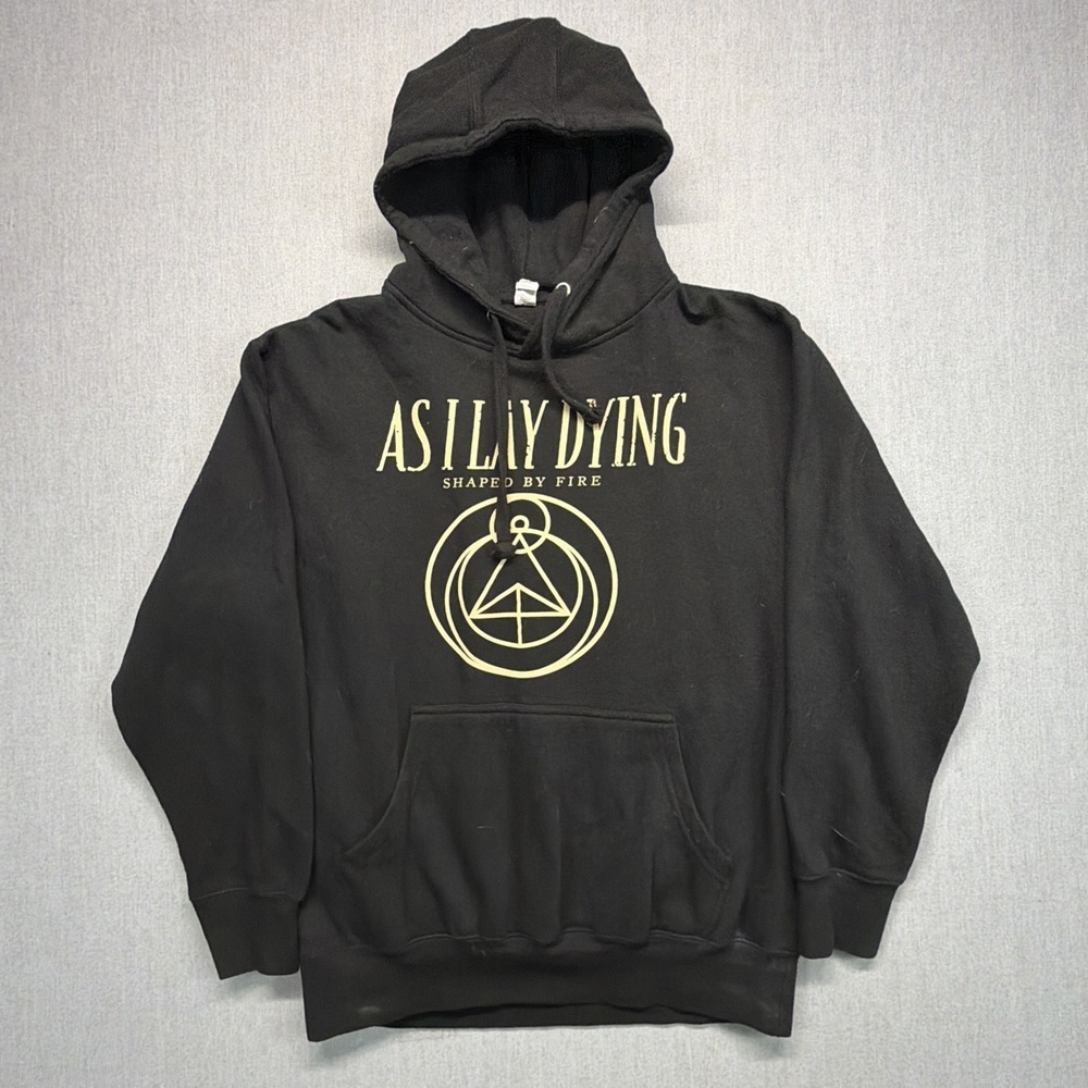 As I Lay Dying Shaped By Fire Metal Music Sweatshirt Hoodie Size Medium‎ Black
